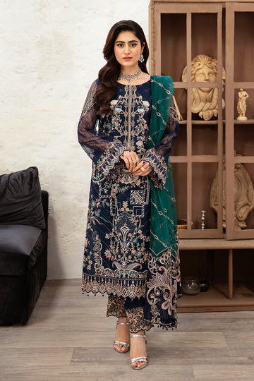 Ramsha | Minhal Organza Collection | M-1009 - House Of Anaya