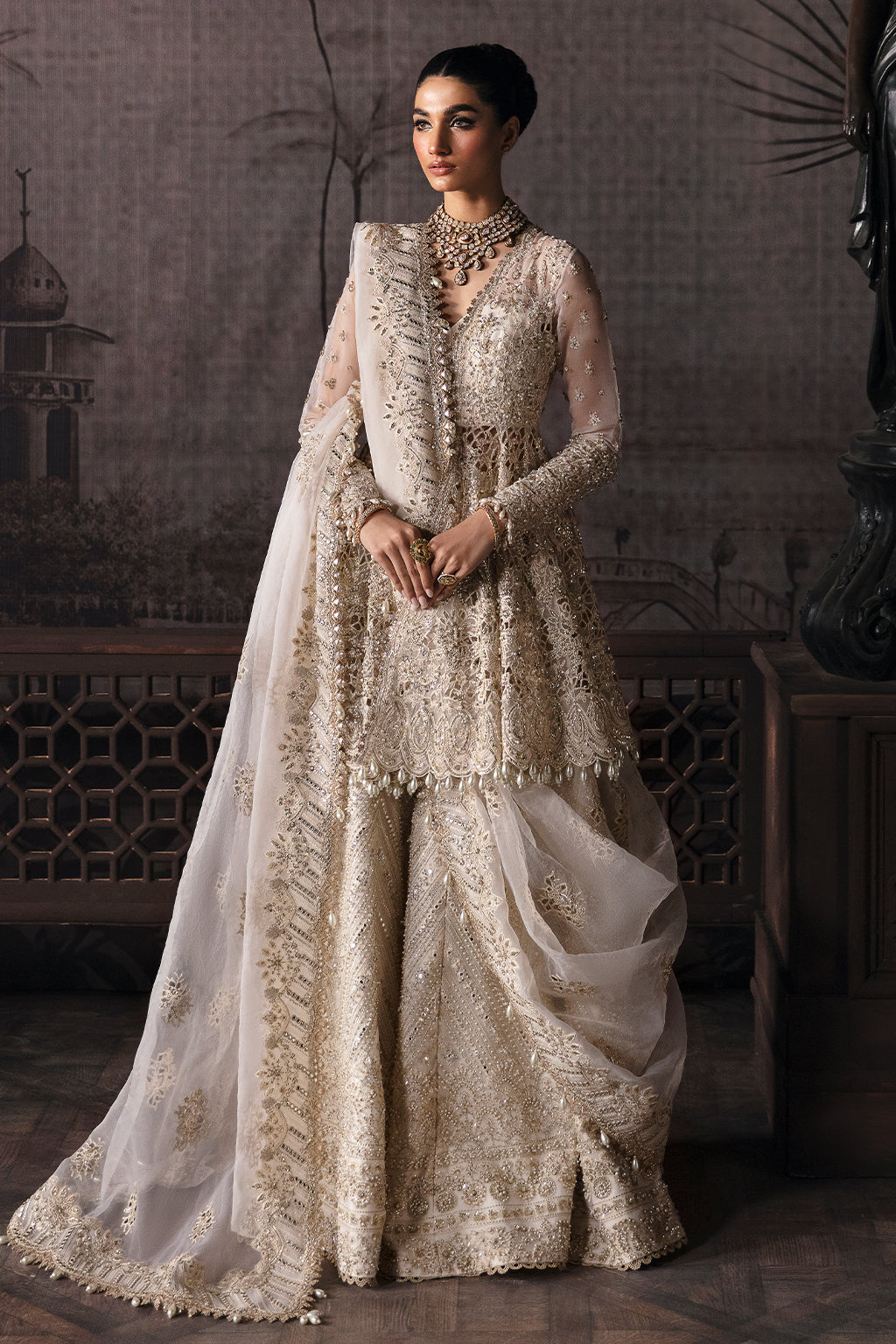 Afrozeh-The Brides Wedding Formal 3Pc Suit AFB-V1-08 Helena - Riwayat-e-khas