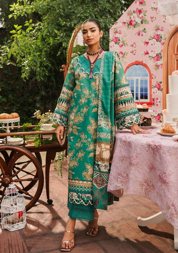 Elaf Premium | Printed Collection 24 | EEP-04B - Chic Teal - House Of Anaya