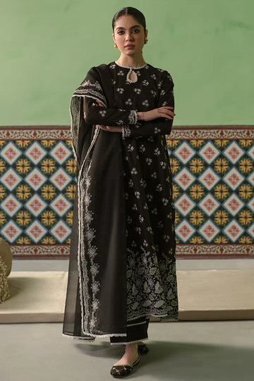 Cross Stitch | Chikankari Lawn | DUSKY SABLE - House Of Anaya