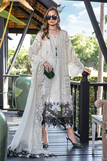 Maria B | Luxury Lawn | EL-23-02-Off White - House of Zarish