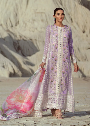 Crimson X Saira Shakira Lawn 2022 - D7 Chikkankari Reinvented A Amethyst - TC-140 - Riwayat-e-khas