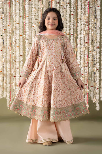 Maria B | 3 Piece Embroidered Cotton Satin Suit | MKS-EF25-08 - House Of Zarish
