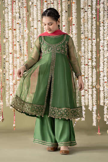 Maria B | 3 Piece Embroidered Organza Suit | MKS-EF25-32 - House Of Zarish