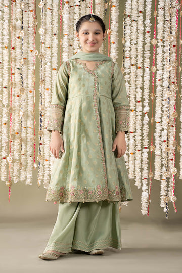 Maria B | 3 Piece Embroidered Cotton Lurex Suit | MKS-EF25-12 - House Of Zarish
