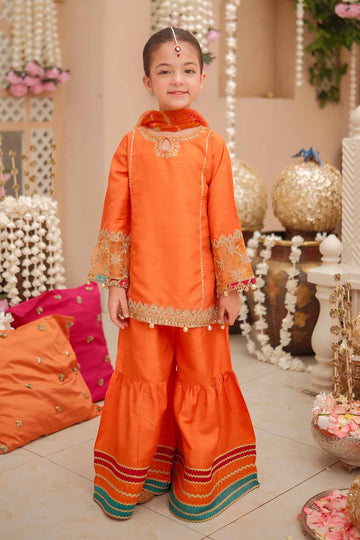 Maria B | 3 Piece Embroidered Raw Silk Suit | MKS-W24-31 - House Of Zarish