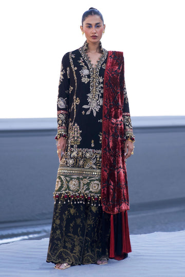 Sana Safinaz | Winter Shawl 24 | S241-001A-3CP - House Of Anaya