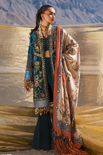 Sana Safinaz | Winter Shawl 24 | Velvet V241-003-3CP - House Of Anaya