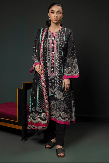 Zellbury | Winter Pret | Kurta Shawl Trouser - 3008 - House Of Zarish