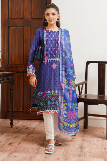 Zellbury | Unstitched 2 Piece Cambric | Embroidered Shirt Dupatta - 0108 - House Of Zarish