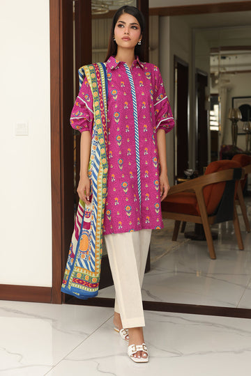 Zellbury | Unstitched 2 Piece Cambric | Shirt Dupatta - 0002 - House Of Zarish