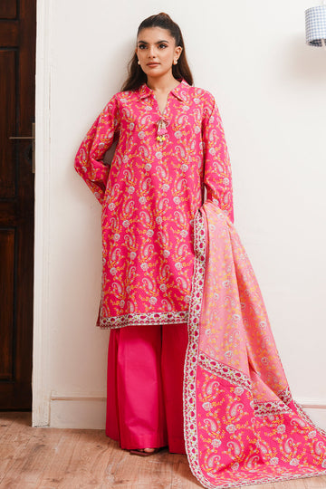 Zellbury | Unstitched 2 Piece Cambric | Shirt Dupatta - 0093 - House Of Zarish