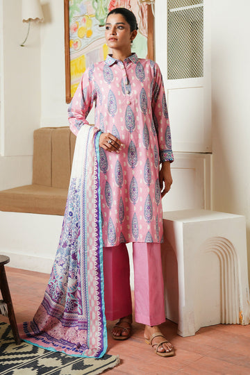 Zellbury | Unstitched 3 Piece Cambric | Shirt Shalwar Dupatta - 0035 - House Of Zarish