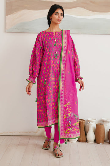 Zellbury | Unstitched 3 Piece Cambric | Shirt Shalwar Dupatta - 0037 - House Of Zarish