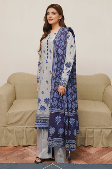 Zellbury | Unstitched 3 Piece Cambric | Shirt Shalwar Dupatta - 0056 - House Of Zarish