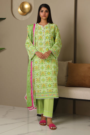 Zellbury | Unstitched 3 Piece Cambric | Shirt Shalwar Dupatta - 0115 - House Of Zarish