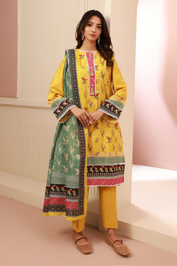 Zellbury | Unstitched 3 Piece Cambric | Shirt Shalwar Dupatta - 0631 - House Of Zarish
