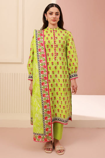 Zellbury | Unstitched 3 Piece Cambric | Shirt Shalwar Dupatta - 0634 - House Of Zarish