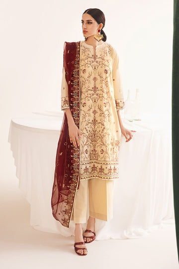 Zellbury | Unstitched 3 Piece Dobby | Embroidered Shirt Shalwar Dupatta - 0301 - House Of Zarish