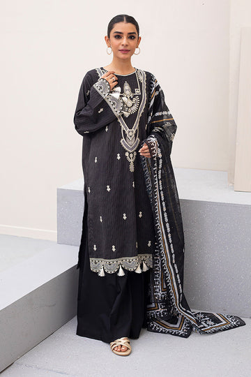 Zellbury | Unstitched 3 Piece Lawn | Embroidered Shirt Shalwar Dupatta - 0190 - House Of Zarish