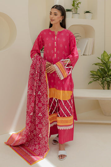 Zellbury | Unstitched 3 Piece Lawn | Shirt Shalwar Dupatta - 1210 - House Of Zarish