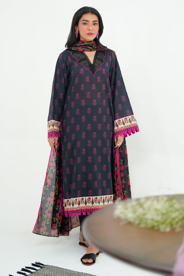 Zellbury | Unstitched 3 Piece Lawn | Shirt Shalwar Dupatta - 1324 - House Of Zarish