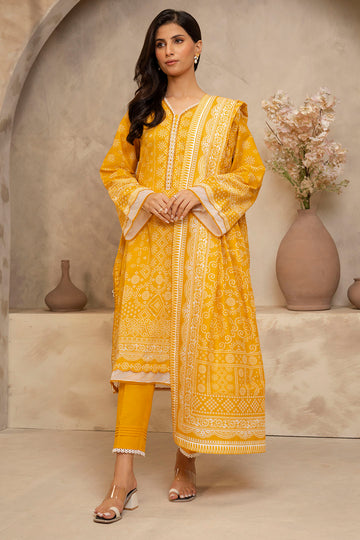Zellbury | Unstitched 3 Piece Lawn | Shirt Shalwar Dupatta - 0056 - House Of Zarish