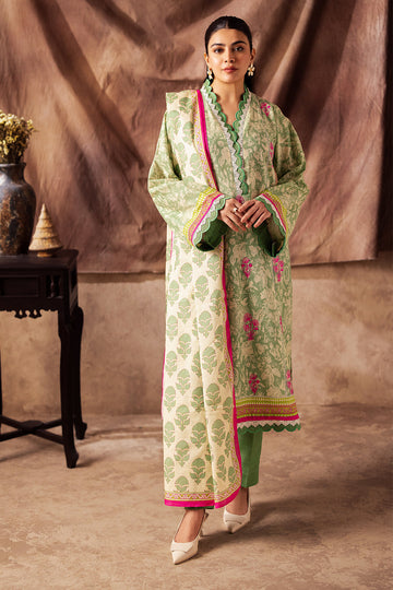Zellbury | Unstitched 2 Piece Khaddar | Embroidered Shirt Dupatta - 0266 - House Of Zarish