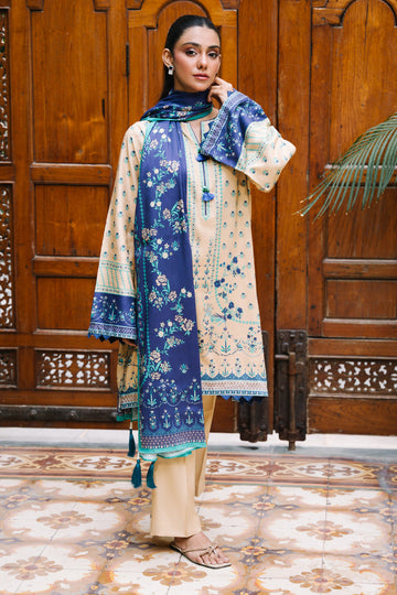 Zellbury | Unstitched 2 Piece Viscose | Shirt Dupatta - 0161 - House Of Zarish