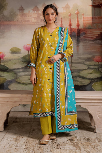 Zellbury | Unstitched 2 Piece Khaddar | Shirt Dupatta - 0423 - House Of Zarish
