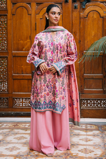 Zellbury | Unstitched 3 Piece Viscose | Shirt Shalwar Dupatta - 0206 - House Of Zarish