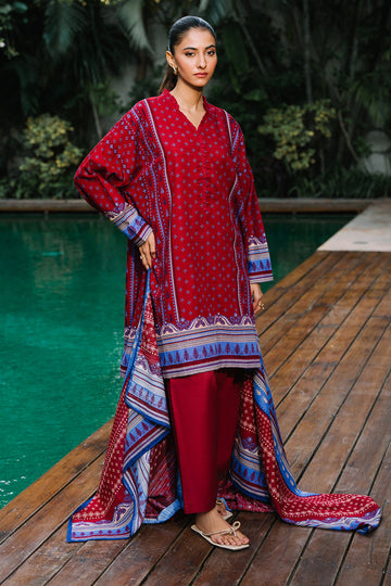 Zellbury | Unstitched 3 Piece Khaddar | Shirt Shalwar Dupatta - 0273 - House Of Zarish
