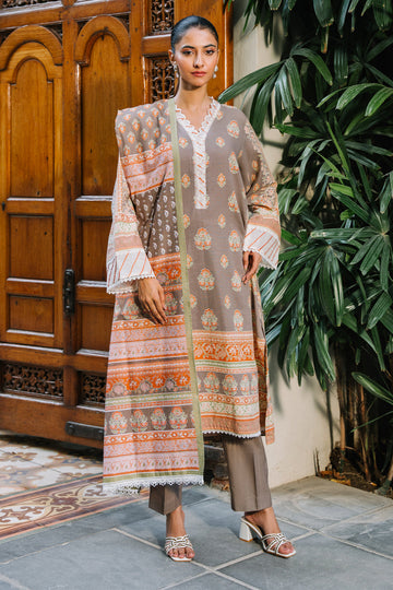 Zellbury | Unstitched 3 Piece Khaddar | Shirt Shalwar Dupatta - 0276 - House Of Zarish