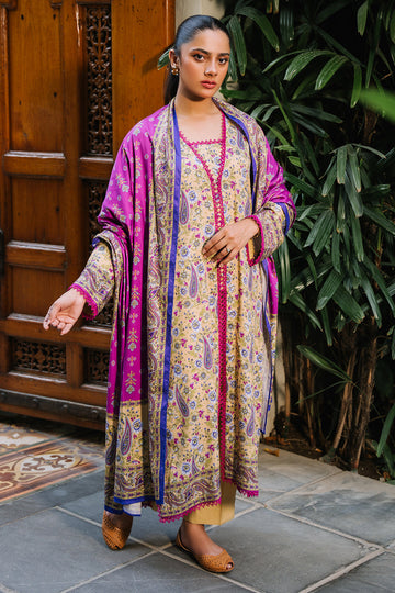 Zellbury | Unstitched 3 Piece Viscose | Shirt Shalwar Dupatta - 0297 - House Of Zarish