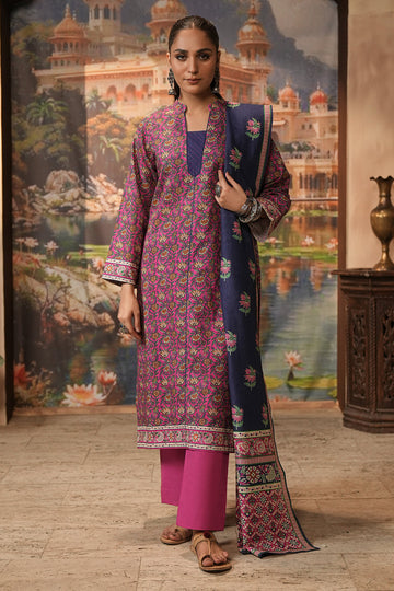 Zellbury | Unstitched 3 Piece Khaddar | Shirt Shalwar Dupatta - 0357 - House Of Zarish