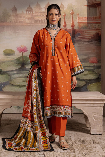 Zellbury | Unstitched 3 Piece Khaddar | Shirt Shalwar Shawl - 0391 - House Of Zarish