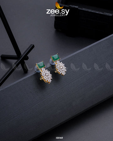 Zircon Cluster Earrings - House Of Zarish