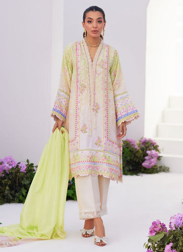 Farah Talib Aziz | Zaza Prints 24 | PEAR OMBRE SHIRT AND DUPATTA - House Of Anaya