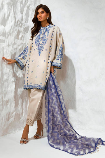 Sana Safinaz | Muzlin Summer 24 | 009A-CT - House Of Anaya