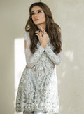 Zainab Chottani | Semi Formals | ASH WHITE AND TEA PINK