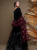 Zainab Chottani | Semi Formals | BLACKOUT BURGUNDY