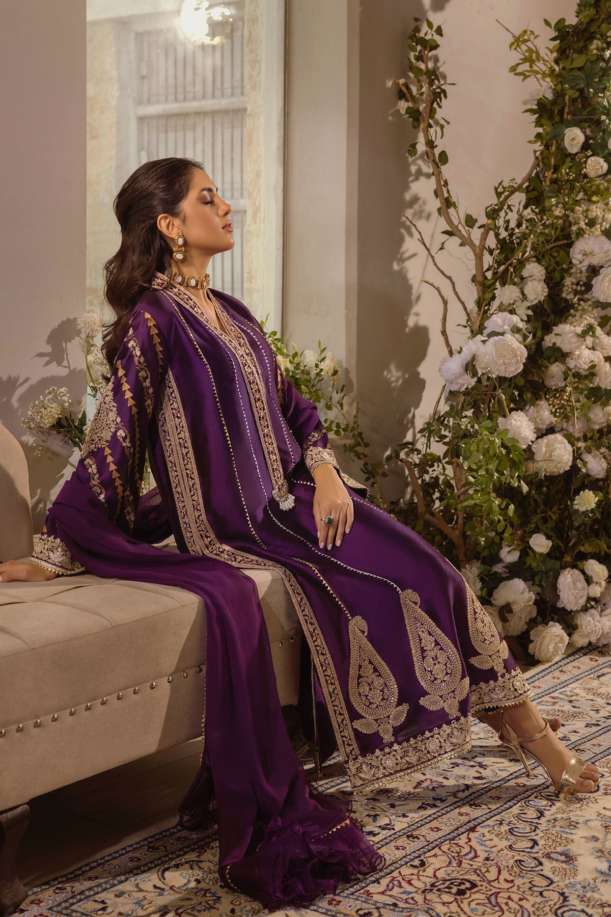 Annus Abrar | Designer Picks 24 | VISAAL AUBERGINE - SHIRT AND DUPATTA