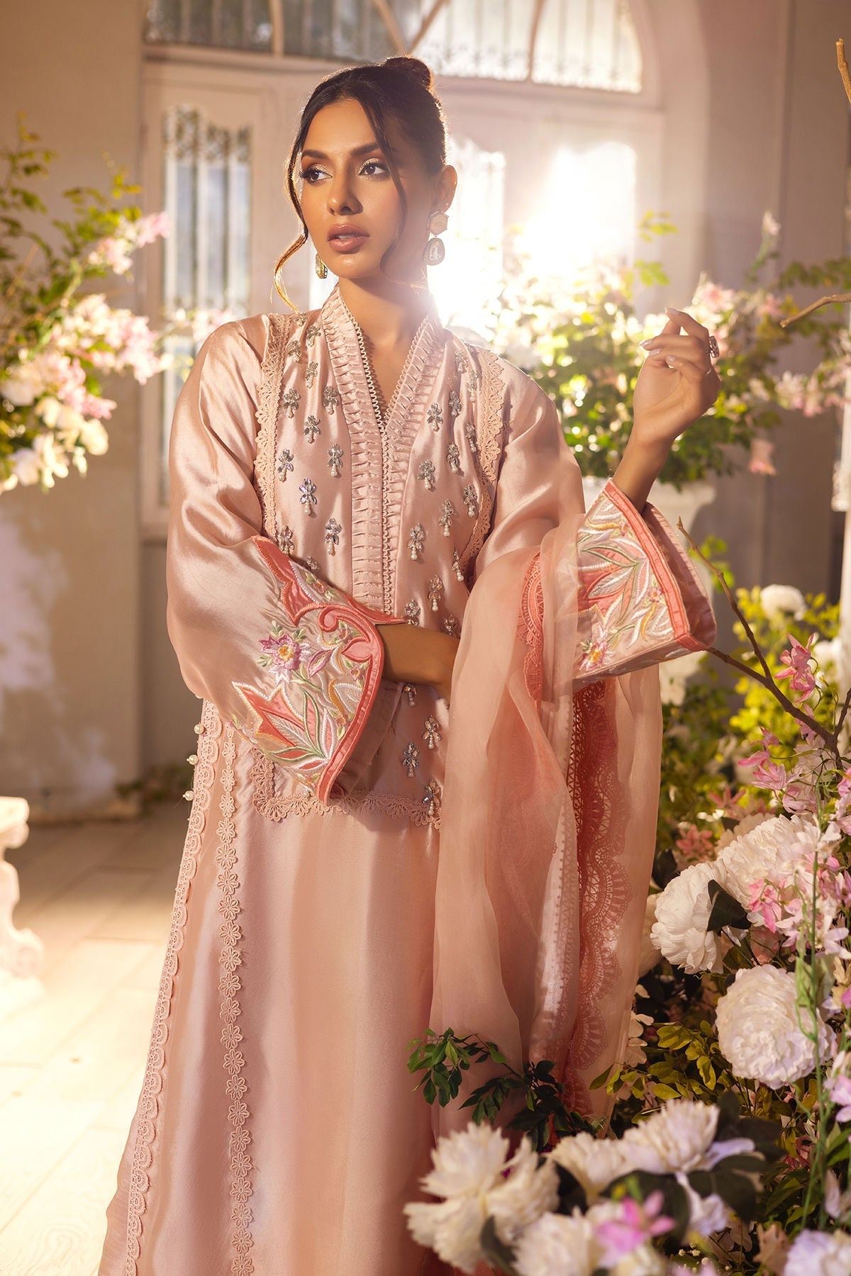Annus Abrar | Designer Picks 24 | MAMIA PEACH - SHIRT AND PANTS
