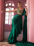 Zainab Chottani | Semi Formals | EMERALD TAUPE