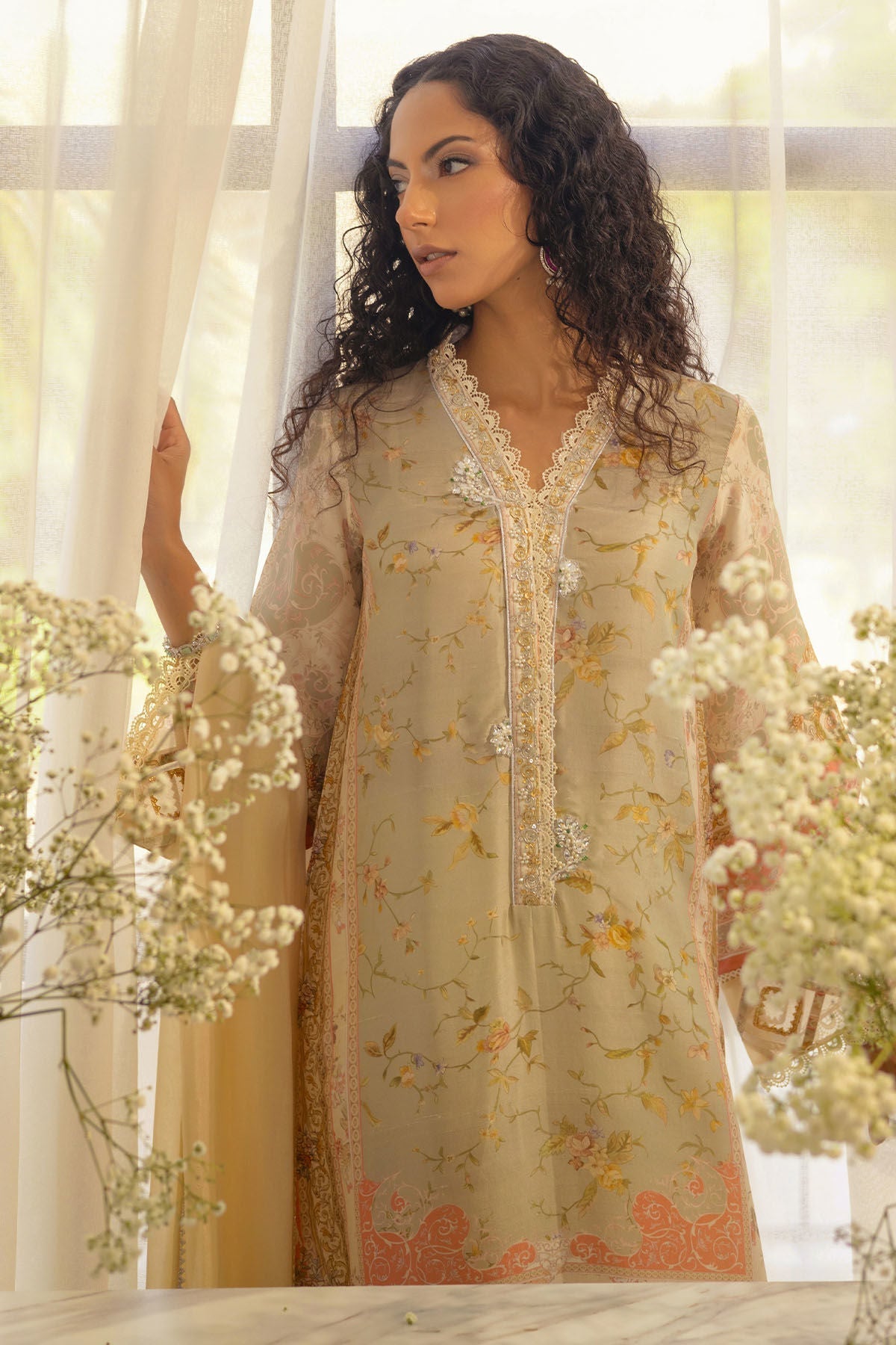 Annus Abrar | Luxe Silk Pret | RESHMA-SHIRT AND DUPATTA