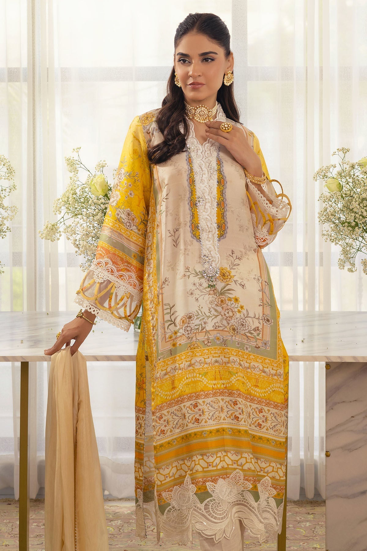 Annus Abrar | Luxe Silk Pret | ESMEYA - SHIRT AND DUPATTA