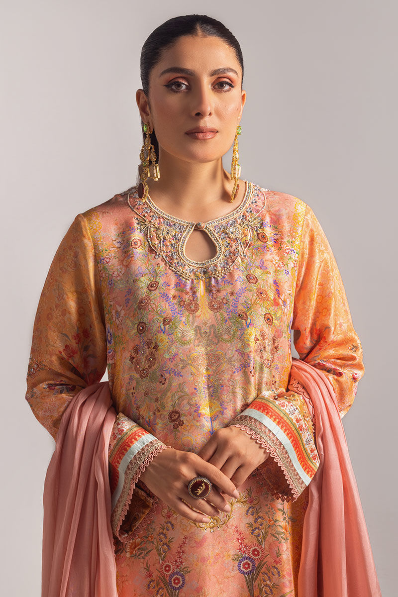 Ansab Jahangir | Digital Silk | Elora Shirt and Dupatta