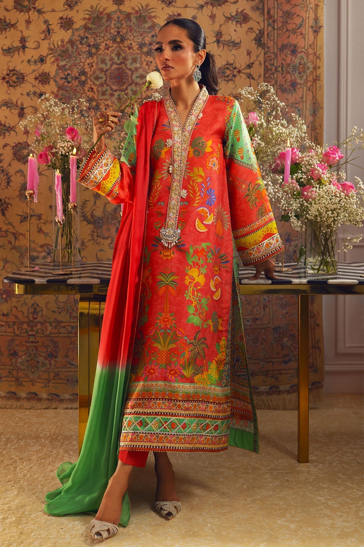 Annus Abrar | Lime Luxe Silk | Liliya