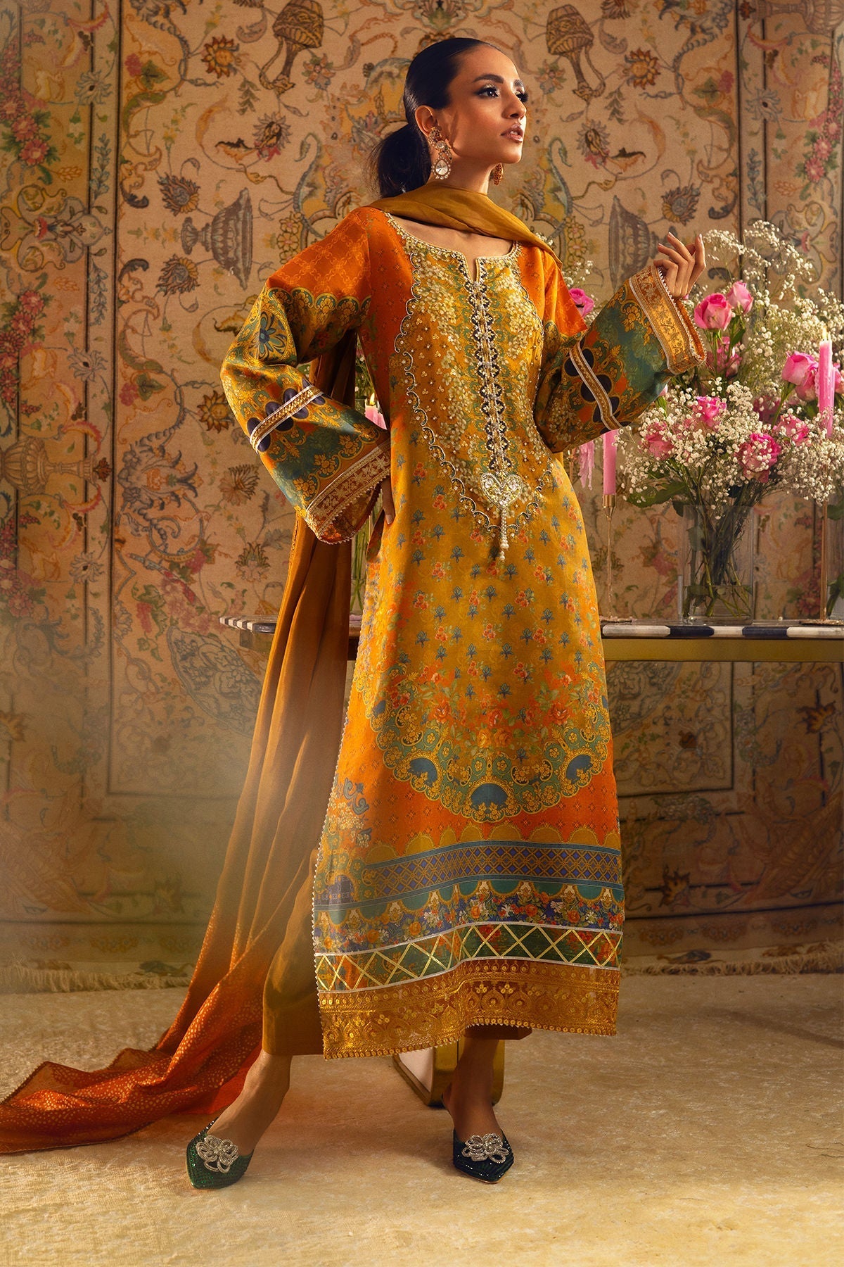 Annus Abrar | Lime Luxe Silk | Faina