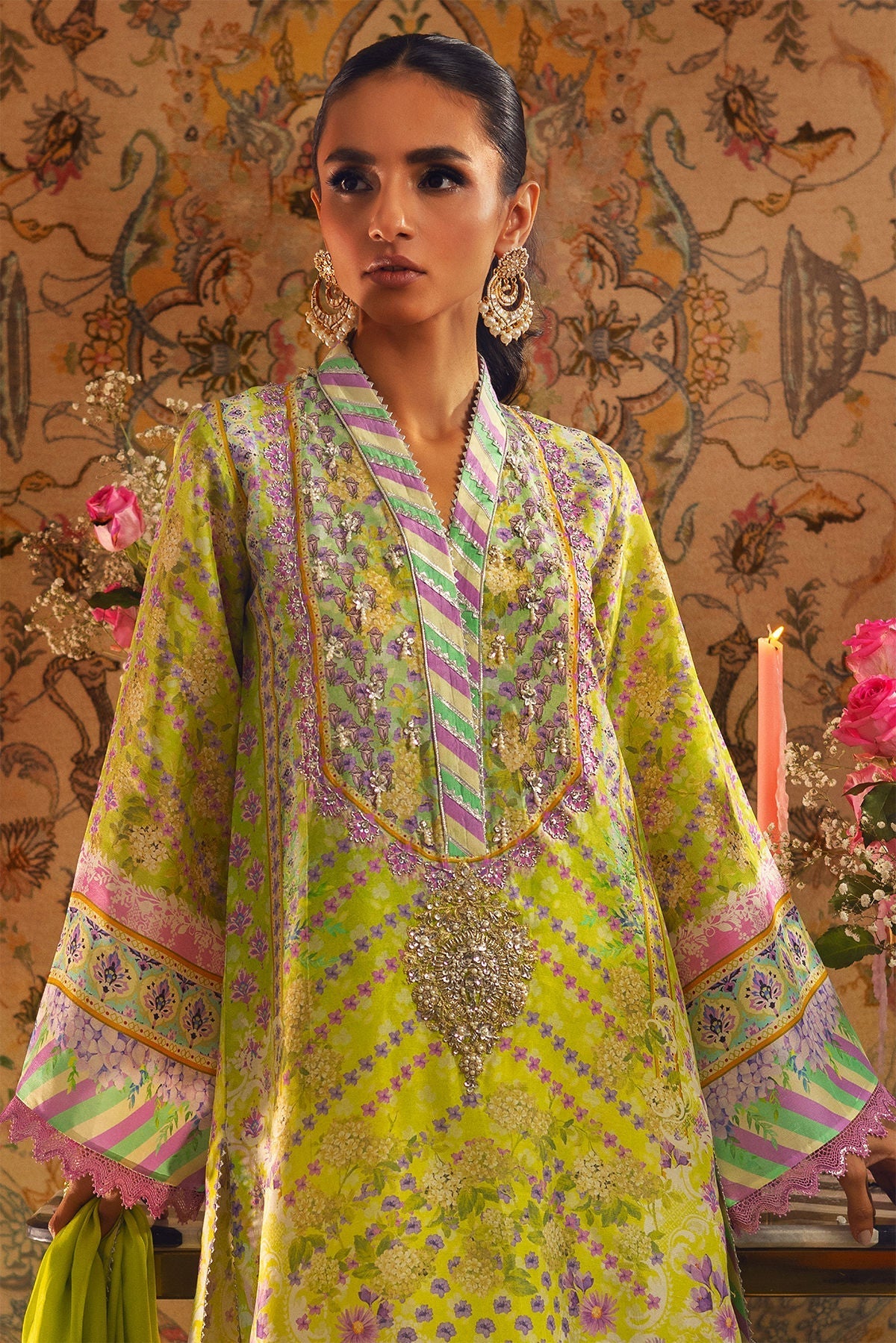 Annus Abrar | Lime Luxe Silk | Linara